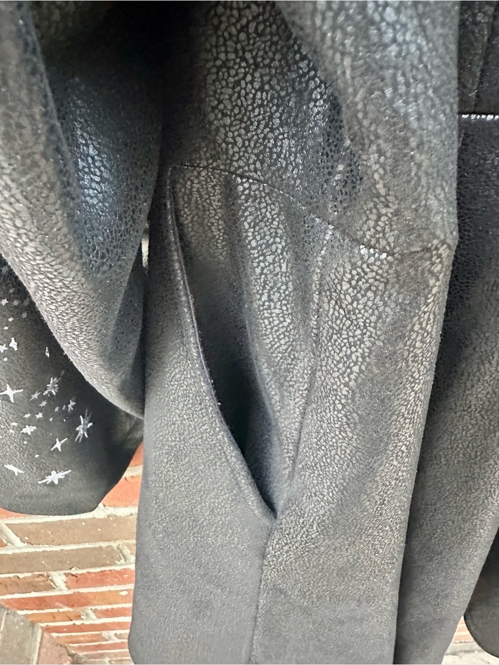 Torrid x Harry Potter ✨Faux Suede ✨ Black Embroidered Coat ✨ Size 1 (14/16) - Picture 12 of 17